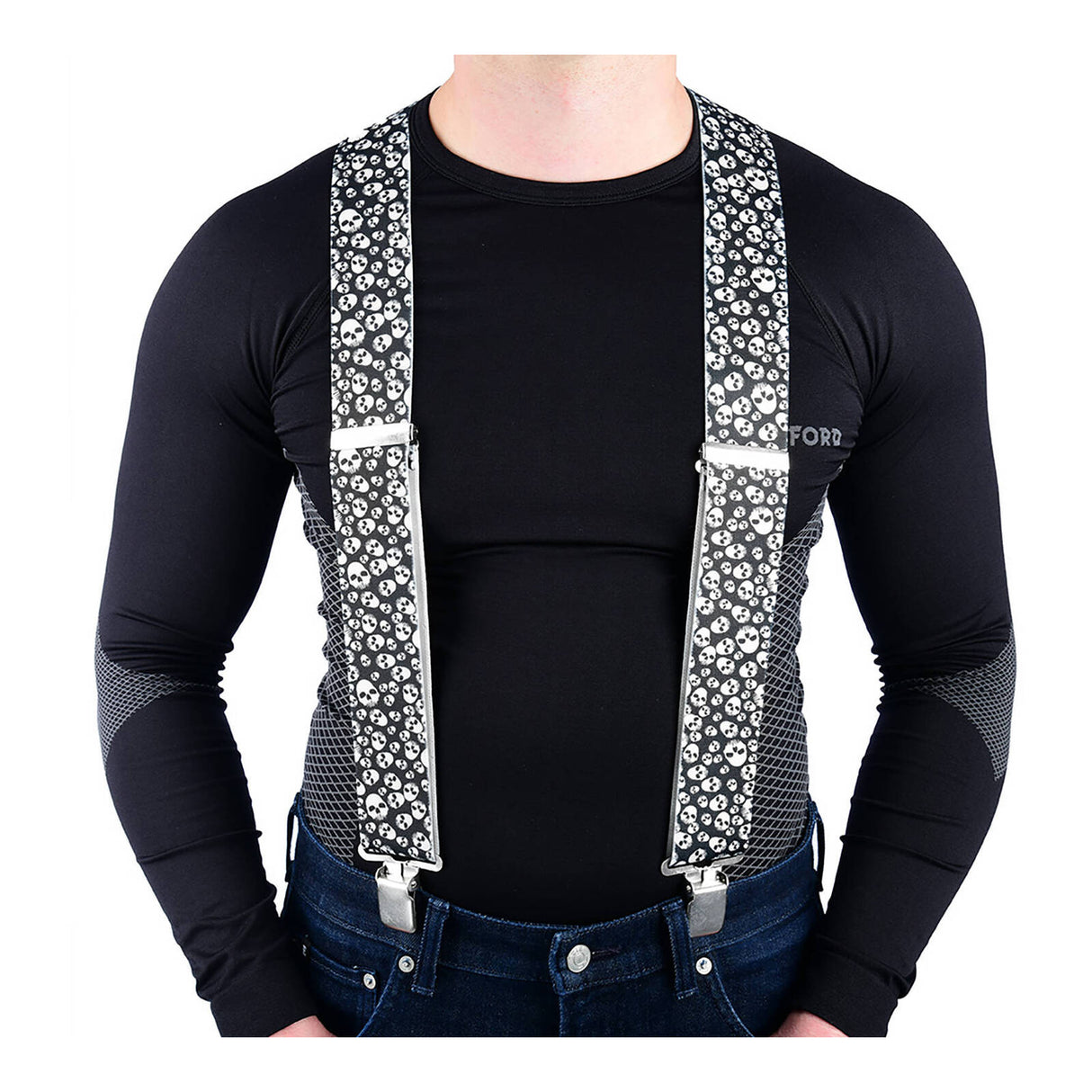 Oxford Riggers Braces Skulls