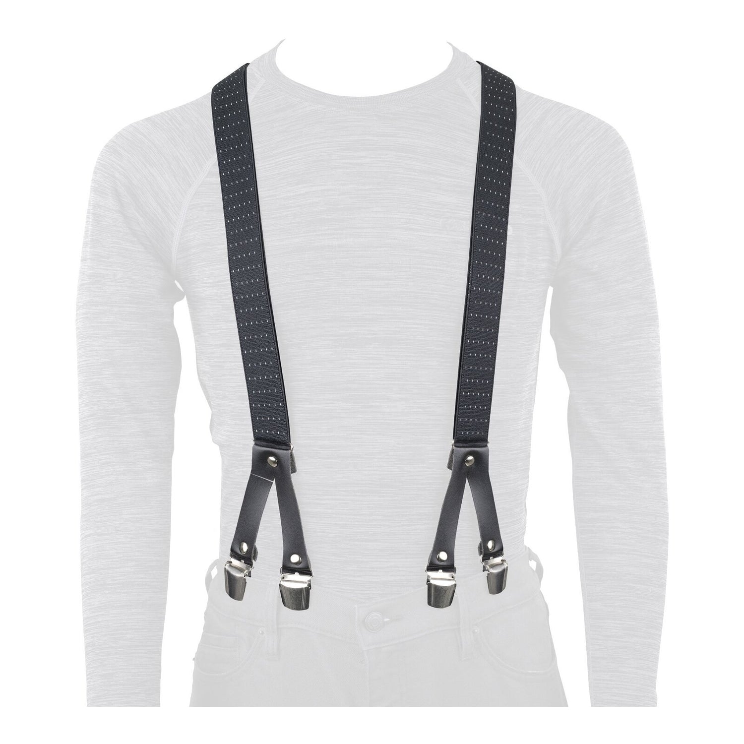 Oxford Riggers Braces Chic Black