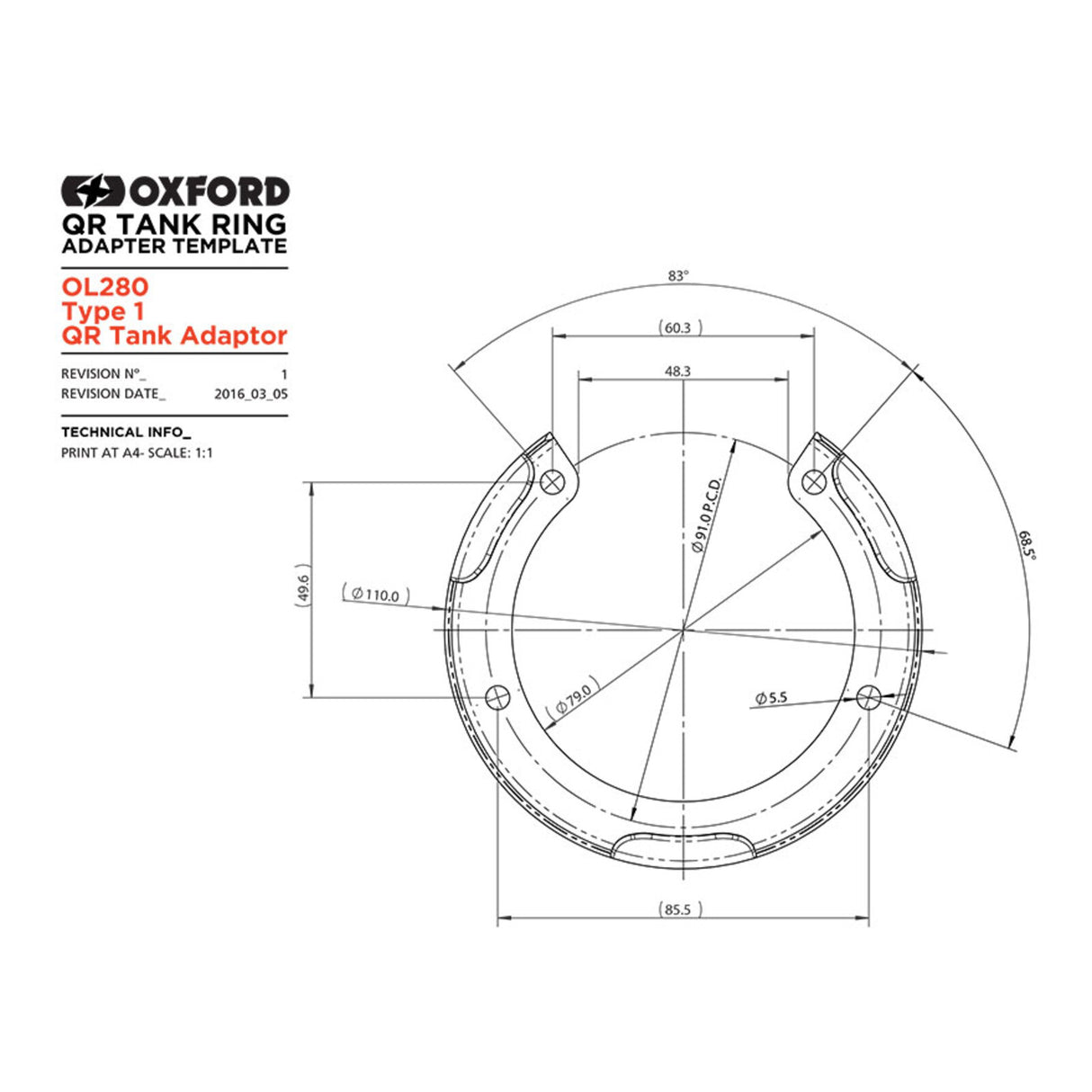 Oxford Quick Release Bike Adaptor Type 1 (Suzuki)