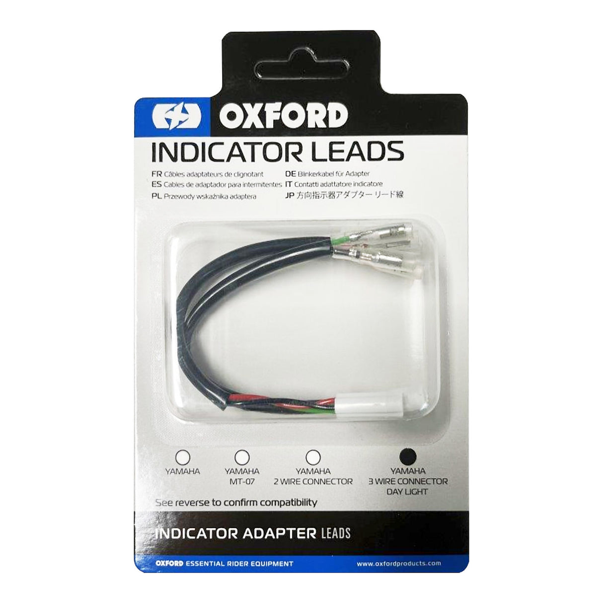 Oxford Indicator Leads for Yamaha 3 Wire Connector w/Day Light Function