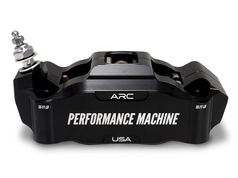Performance Machine P00522426MB Race Series Right Front Radial Mount 4 Piston Caliper Black
