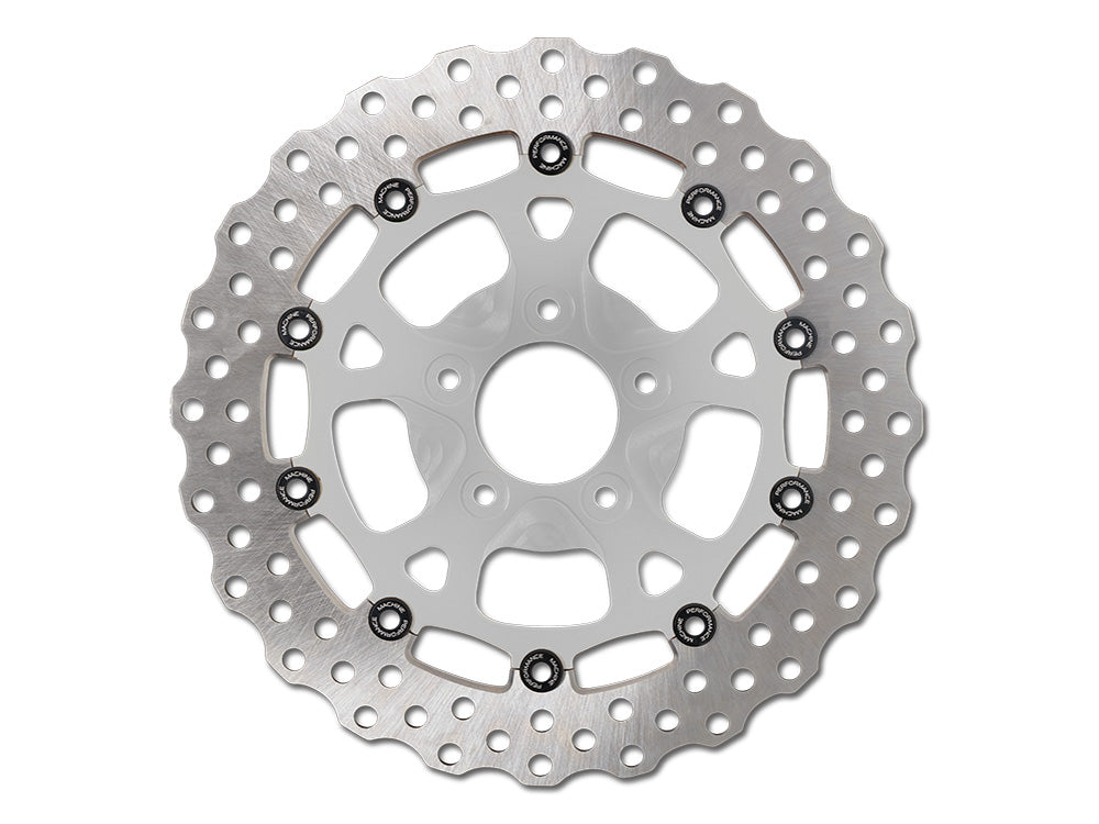 Performance Machine P01332606SCH Dominator 12.6" Front Disc Rotor Chrome for Harley-Davidson Touring 24-Up w/Custom Wheel & Hub Mounted 320mm Rotors
