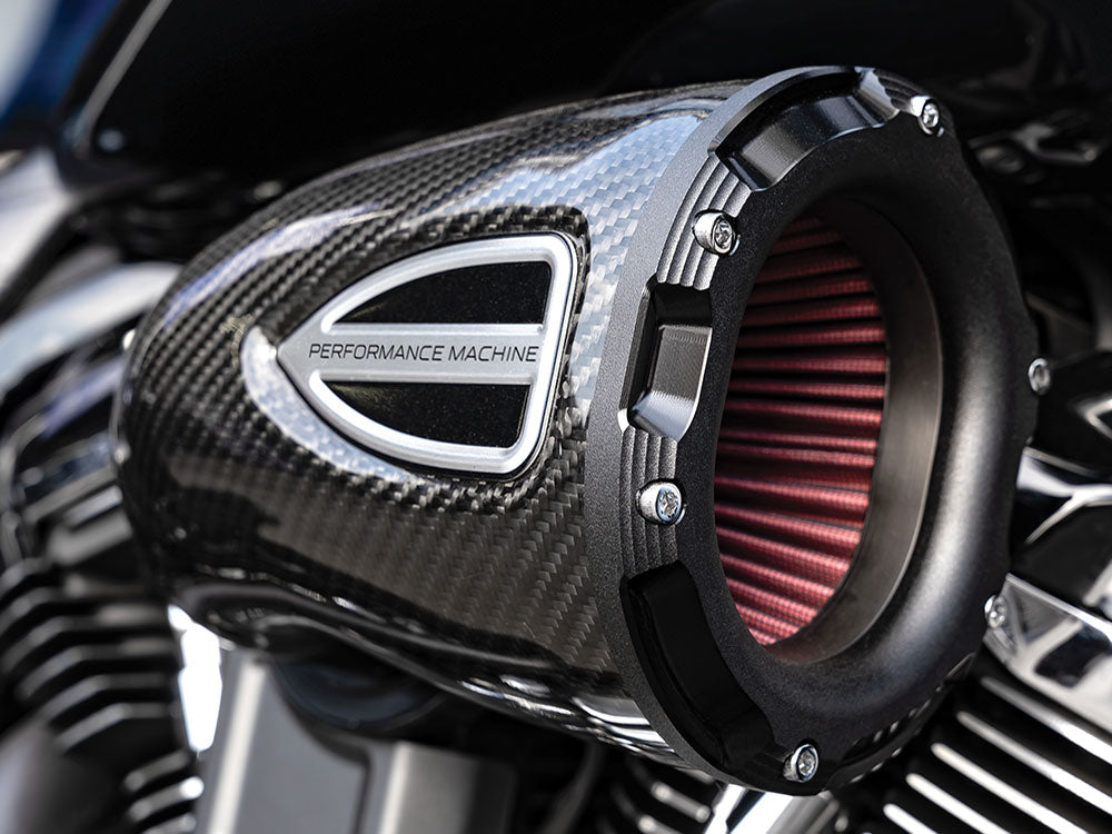 Performance Machine P02062160SMB C4 Series Air Cleaner Kit Carbon Fiber for Milwaukee-Eight 17-Up