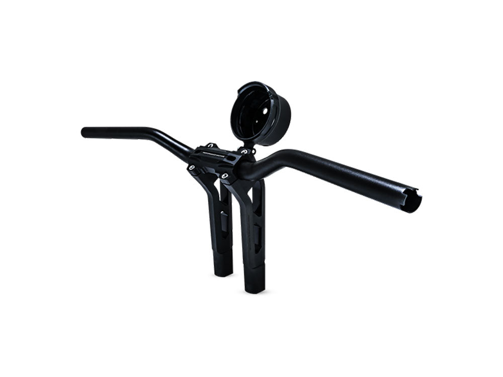 Performance Machine P02082192SMB Phatbar Gauge Relocation Kit Black Ops for Low Rider S 22-Up