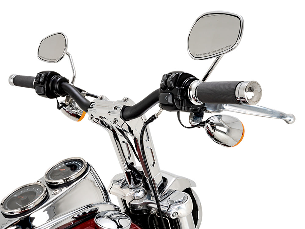 Performance Machine P02082195MCH 1-1/4" Phatbar Handlebar & 9" Riser Set Chrome