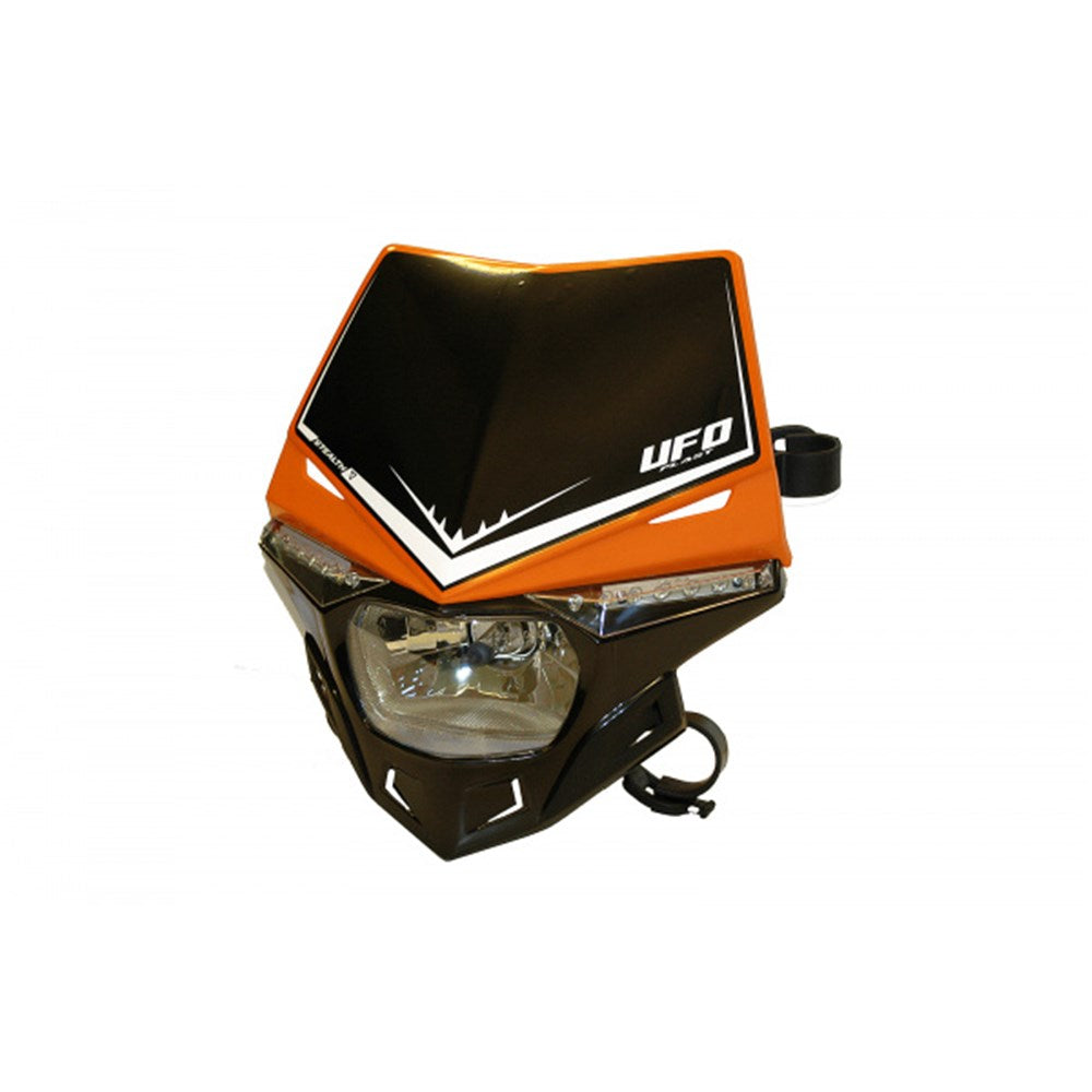 UFO Stealth Headlight Black/Orange