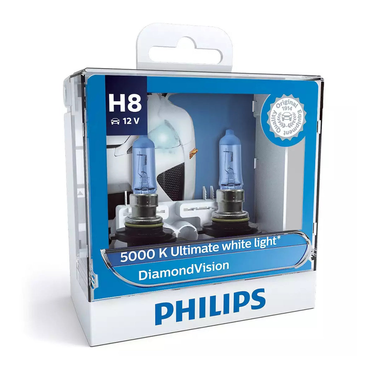 Philips Bulb H8 12360 DV 12V 35W PGJ19-1 S2 Diamond Vision (2 Pack)