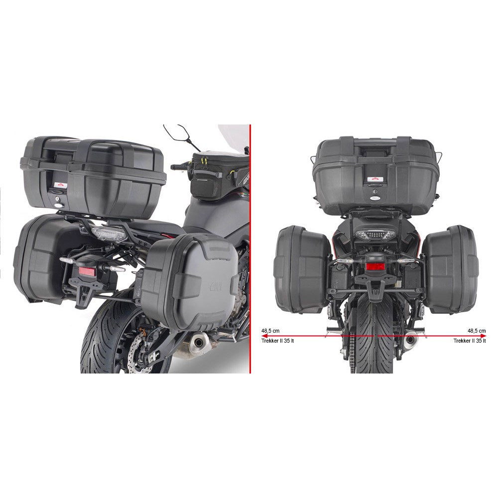 Givi PL2148 Side Case Pannier Holder for Yamaha Tracer 7/Tracer 7 GT 20-24 w/Monokey & Retro Fit Side Cases