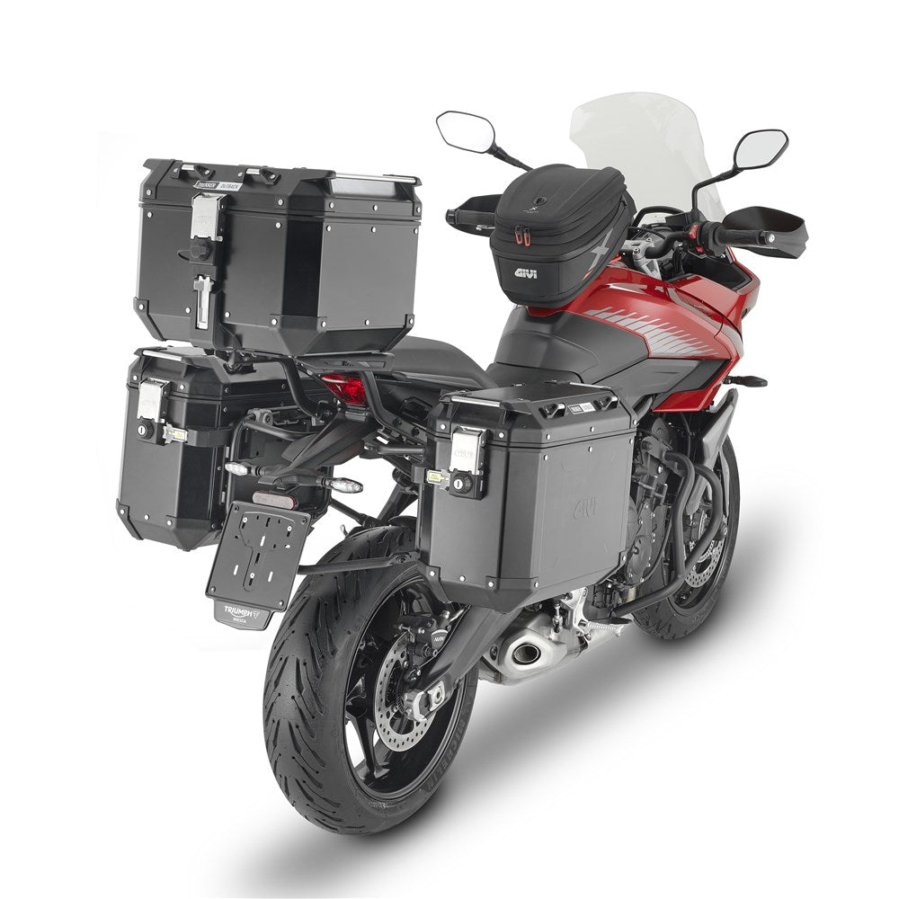 Givi PLO6421CAM PL ONE-FIT Side Case Pannier Holder for Triumph Tiger Sport 660 22-24 w/Monokey Cam Side Trekker Outback Cases