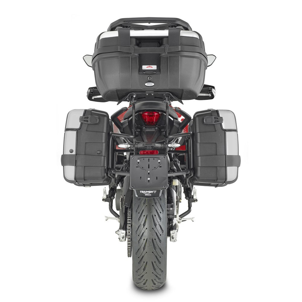 Givi PLO6421MK PL One-Fit Side Case Pannier Holder for Triumph Tiger Sport 660 22-Up/Tiger Sport 800 25-Up w/Monokey Side Cases