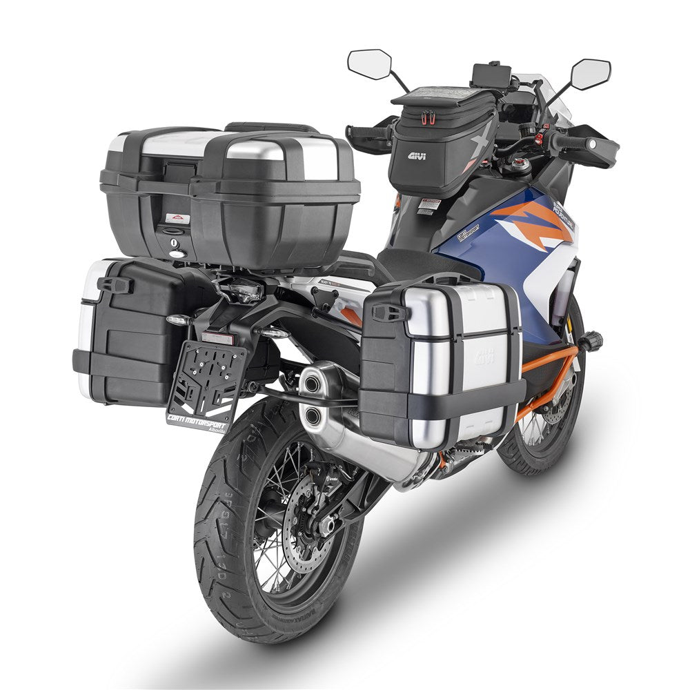 Givi PLO7713MK PL ONE-FIT Side Case Pannier Holder for KTM 1290 Super Adventure R/1290 Super Adventure S 21-24 w/Monokey Side Cases