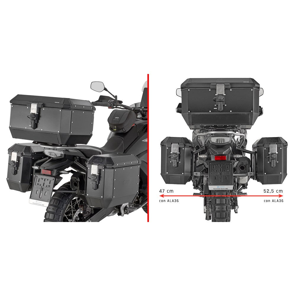Givi PLO9227MK PL ONE-FIT Side Case Pannier Holder for CF Moto 800 MT-X 25-Up w/Monokey Side Cases or Monokey Side Bags