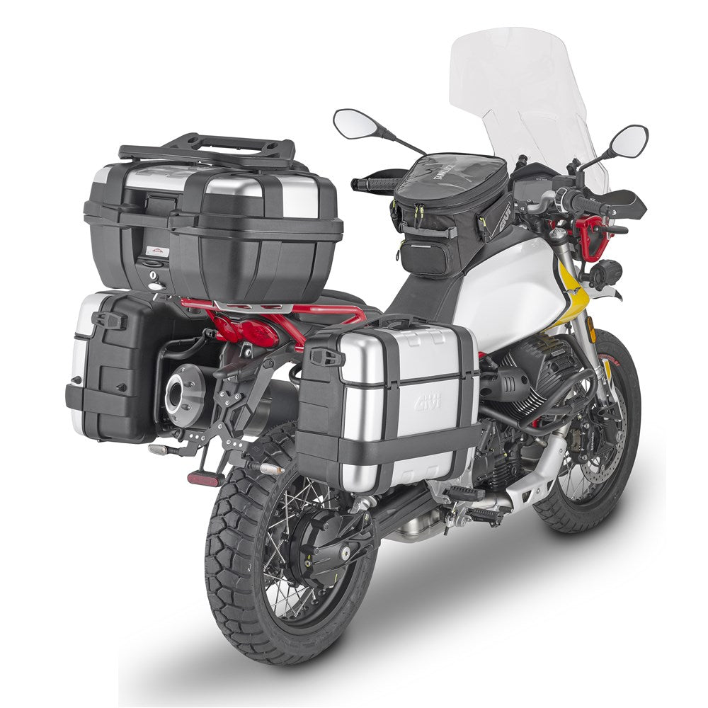 Givi PLOR8203MK PL ONE-FIT Side Case Pannier Holder for Moto Guzzi V85 TT 19-23 w/Monokey Side Cases