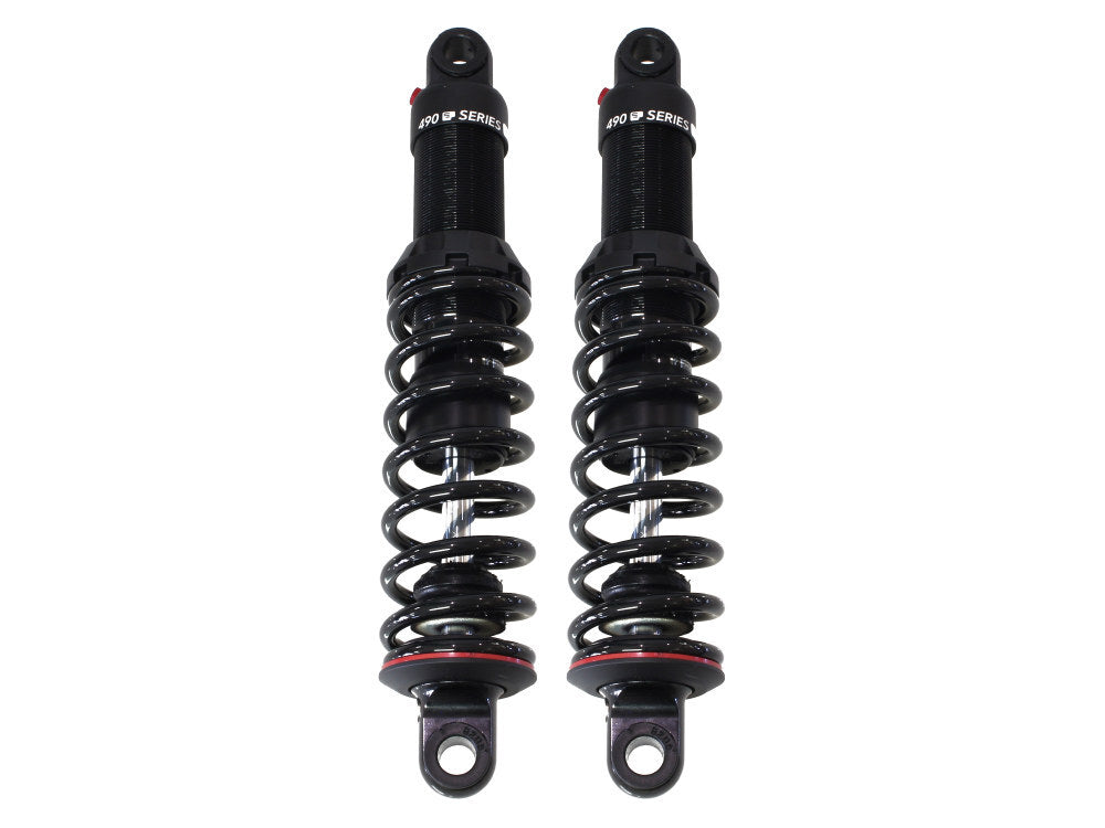 Progressive Suspension PS-490-1008 490 Series 13" Heavy Duty Spring Rate Rear Shock Absorbers Black for Touring 80-Up