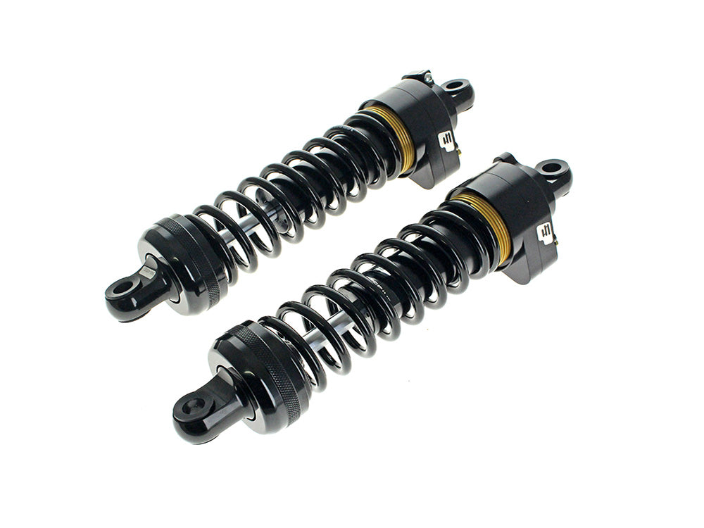Progressive Suspension PS-944-4002UT-QPS 944 Series 13" Standard Spring Rate Rear Shock Absorbers Black w/Quik Preload System for Harley-Davidson Touring 80-Up