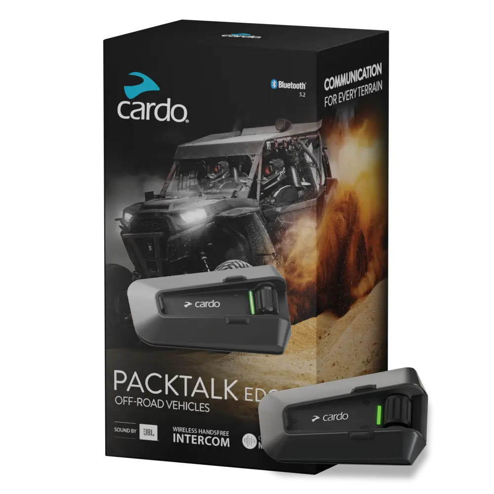 Cardo Packtalk Edge ORV Single Bluetooth Communication System