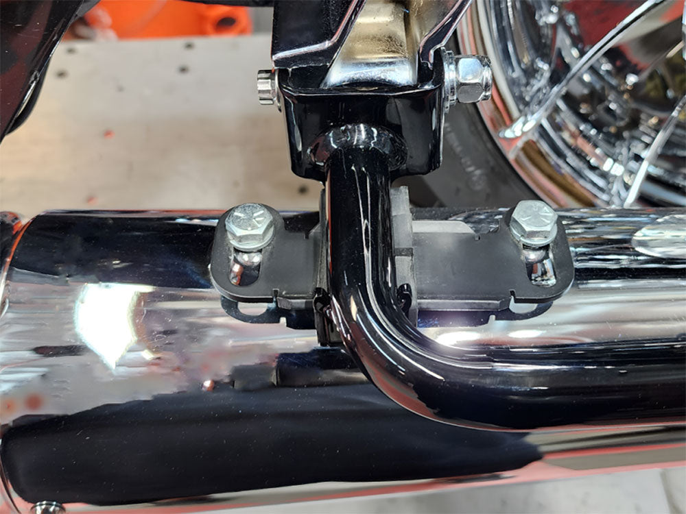 Bagger Nation PYO-SPAB Straight Pipe Alignment Brackets Black for Touring 85-Up