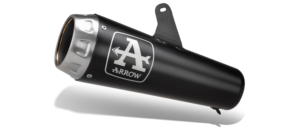 Arrow 71980PRN Pro-Race Nichrom Dark Slip-On Muffler w/Steel End Cap for Honda CBR500R 24-Up