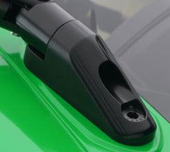 Rizoma Sport Mount Mirror Adapter Black for Kawasaki Ninja 300 15-20/Ninja 600 ZX-6R 09-20/Ninja 650 17-20