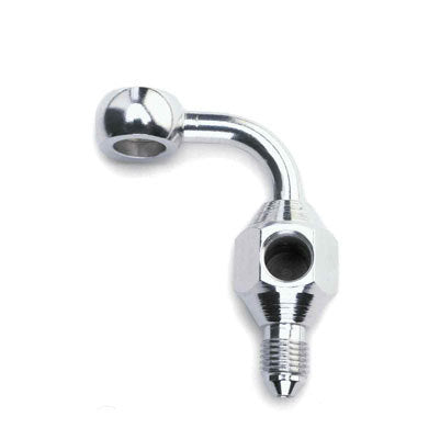 Russell R4304C Chrome Harley -3 90Deg Short Rear Brake Banjo