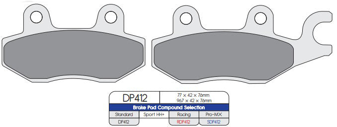 DP Brakes RDP412 RDP Road Racing Brake Pads