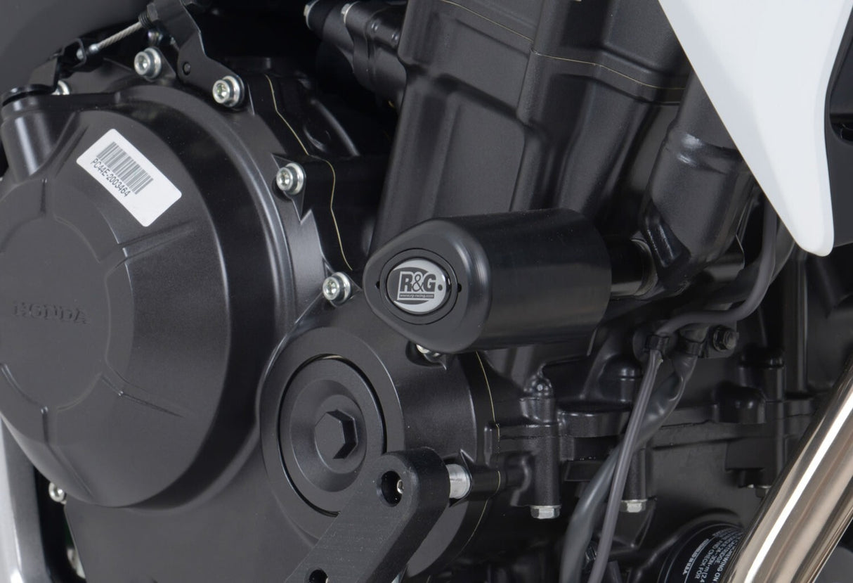 R&G Racing Aero Style Front Crash Protectors Black for Honda CB500X 13-20/CB400X 19-20/CB500F 13-20