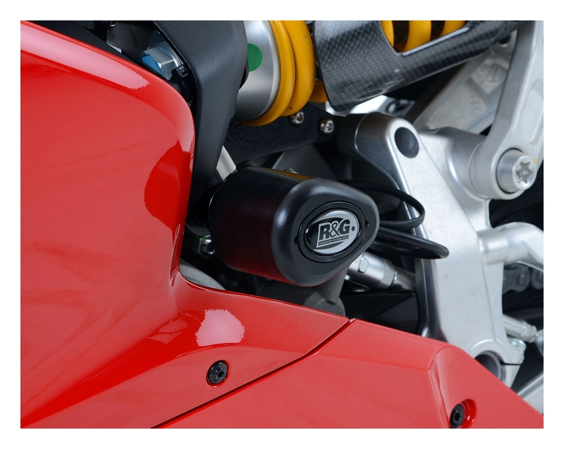 R&G Racing Aero Style Engine Crash Protectors Black (No Drill Kit) for Ducati 899 13-15/959 17-19/1199 12-15/1299 Panigale 15-19