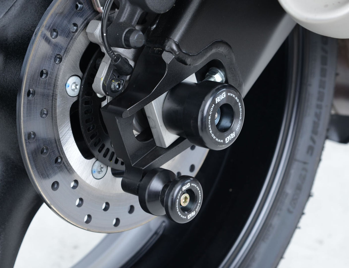 R&G Racing Cotton Reels M6 Black for Aprilia Mana/Mana GT models 08-13/Yamaha YZF-R6 17-20