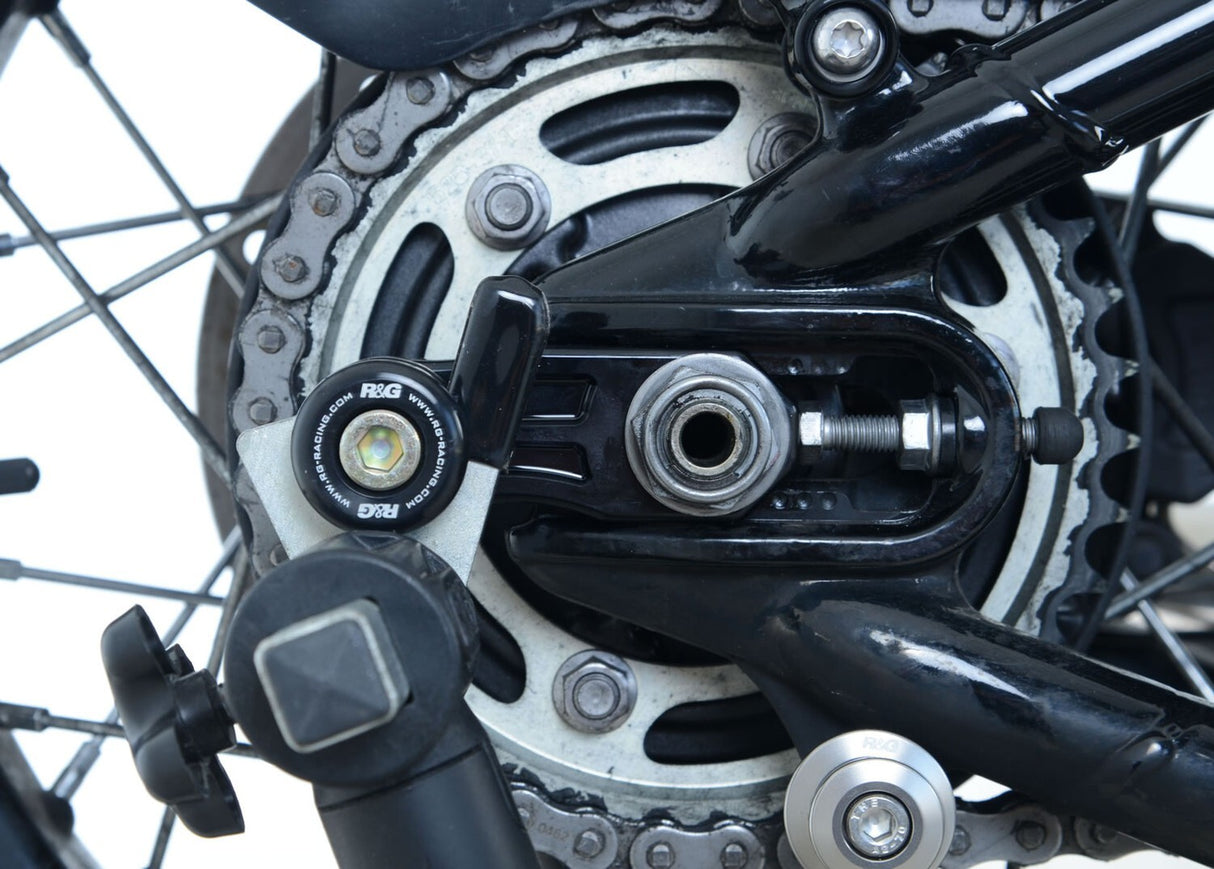 R&G Racing Cotton Reels M8 Black for Triumph Bonneville Bobber 17-19/Street Cup 17-18