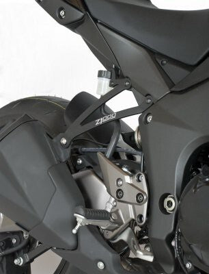 R&G Racing Exhaust Hangers (Pair) Black for Kawasaki Z1000 10-18/Z1000R 17-20/Z1000SX (Ninja 1000) 11-13