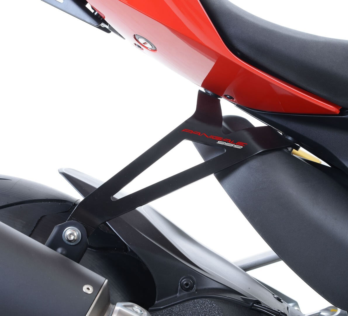 R&G Racing Exhaust Hanger (Single) Black for Ducati 959 Panigale 16-19