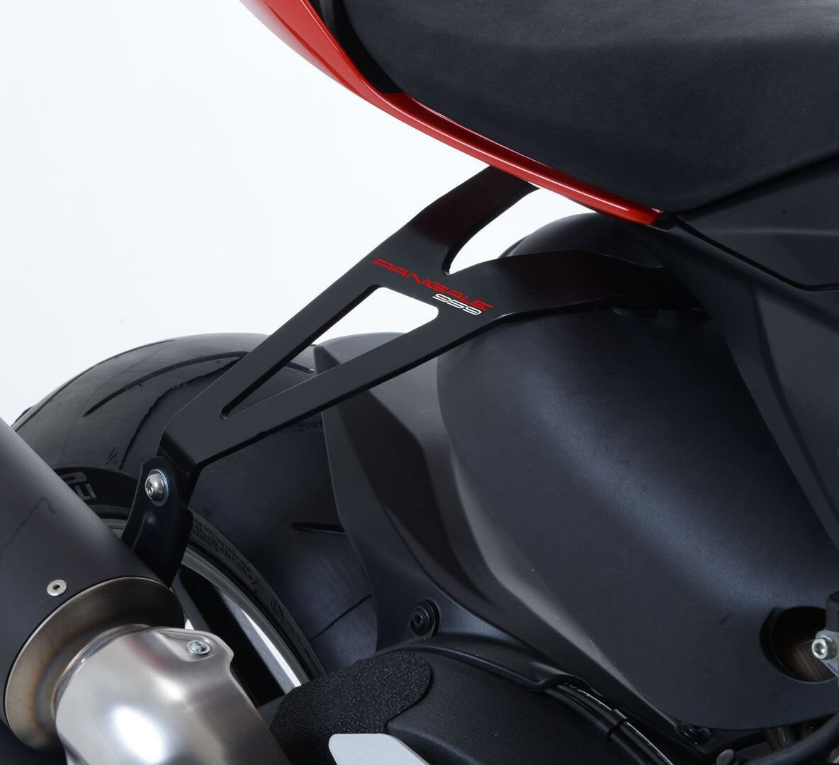R&G Racing Exhaust Hanger (Single) Black for Ducati 959 Panigale 16-19