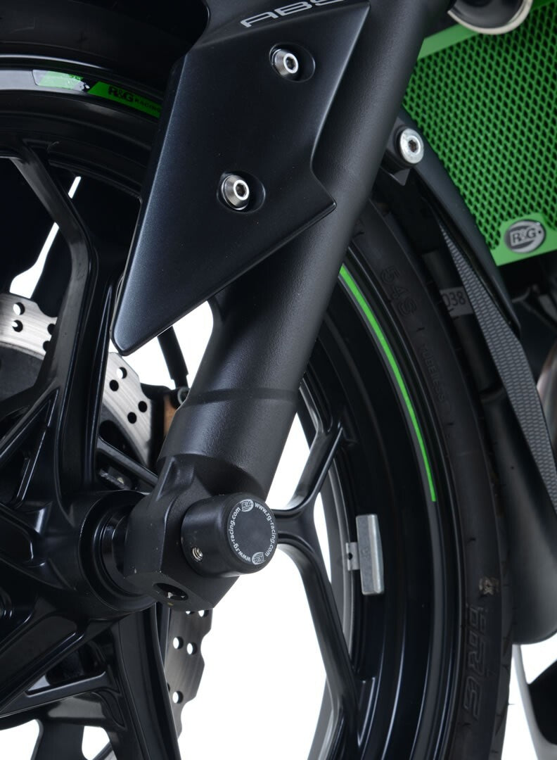 R&G Racing Fork Protectors Black for Kawasaki Ninja 250 13-17/Ninja 300 12-20/Z300 13-18/Z250 15-18
