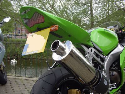 R&G Racing Tail Tidy License Plate Holder Black for Kawasaki Z1000 03-06/Z750 04-06/Z750S 04-06/ZX-6R 03-04