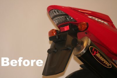 R&G Racing Tail Tidy License Plate Holder Black for Honda CBR900 Fireblade 02-03/CBR954RR 02-03