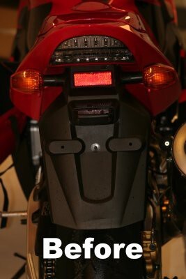 R&G Racing Tail Tidy License Plate Holder Black for Honda CBR900 Fireblade 02-03/CBR954RR 02-03