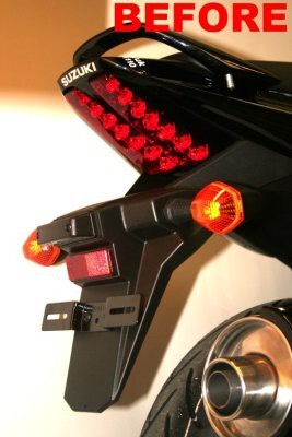 R&G Racing Tail Tidy License Plate Holder Black for Suzuki SV650 Bikini/SV650 FullFaired/SV650 Unfaired 07-12