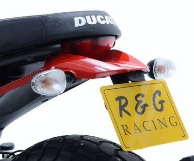 R&G Racing Tail Tidy License Plate Holder Black for Ducati Scrambler Icon 15-20/Scrambler Street Classic 18-20/Scrambler Urban Enduro 15-17