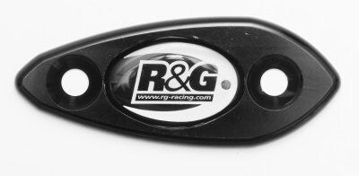 R&G Racing Mirror Blanking Plates Black for Kawasaki ZX-6R 09-12