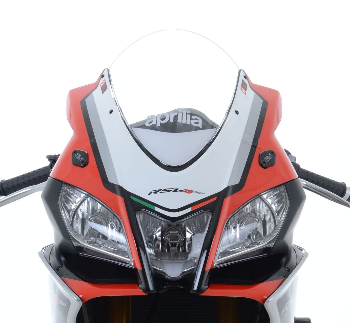 R&G Racing Mirror Blanking Plates Black for Aprilia RS4 125 11-18/RSV4 1100 Factory 19-20/RSV4-RF 15-18/RSV4-RR 15-20