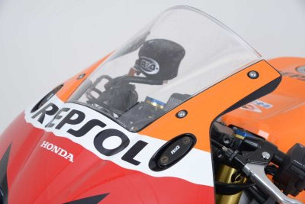 R&G Racing Mirror Blanking Plates Black for Honda/Kawasaki/Yamaha