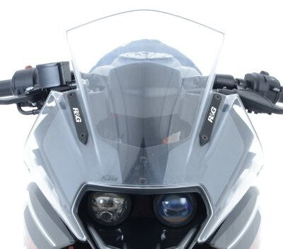 R&G Racing Mirror Blanking Plates Black for KTM RC 125 14-16/RC 200 14-16/RC 390 14-18