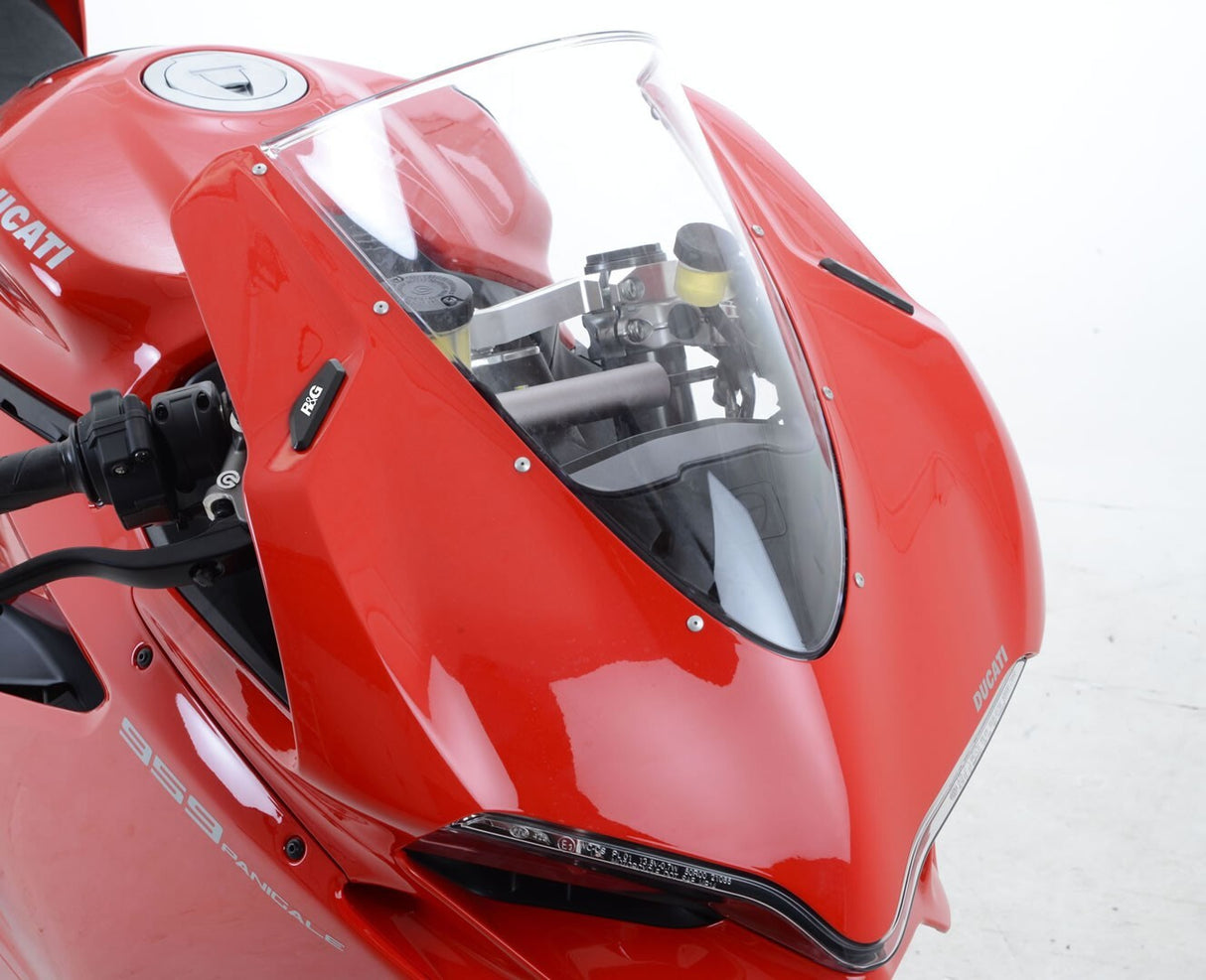 R&G Racing Mirror Blanking Plates Black for Ducati 1299 Panigale 15-19/959 Panigale 16-19
