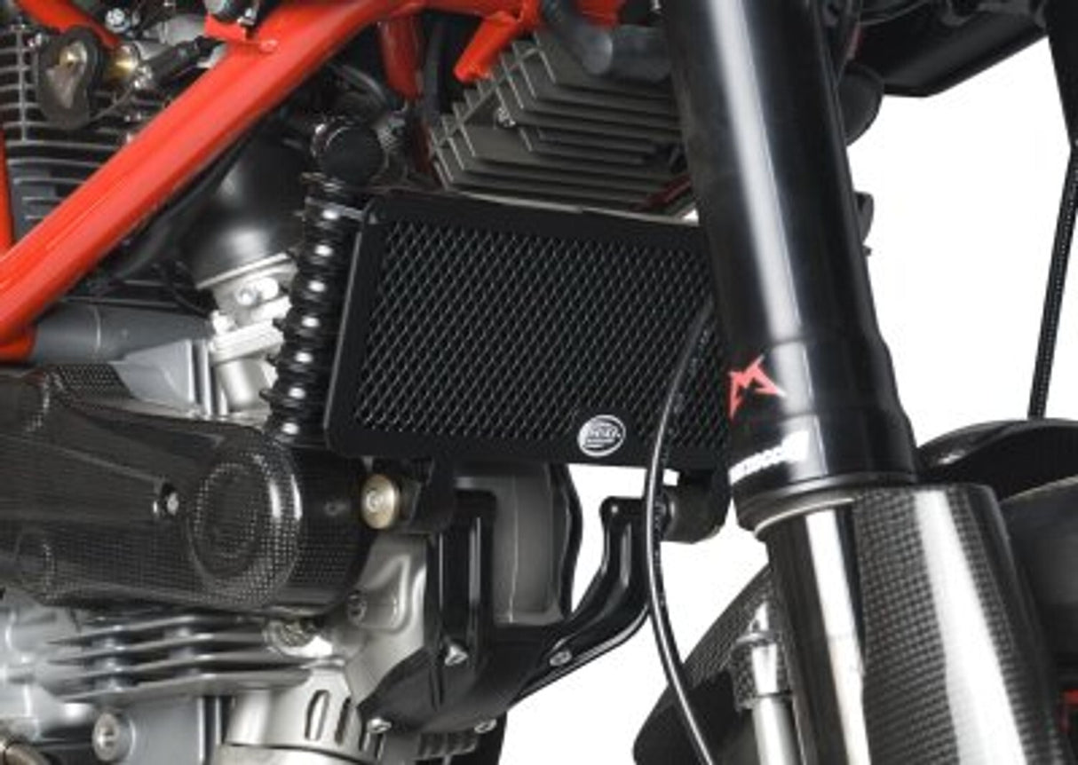 R&G Racing Oil Cooler Guard Black for Ducati Hypermotard 1100 (Evo Edition)