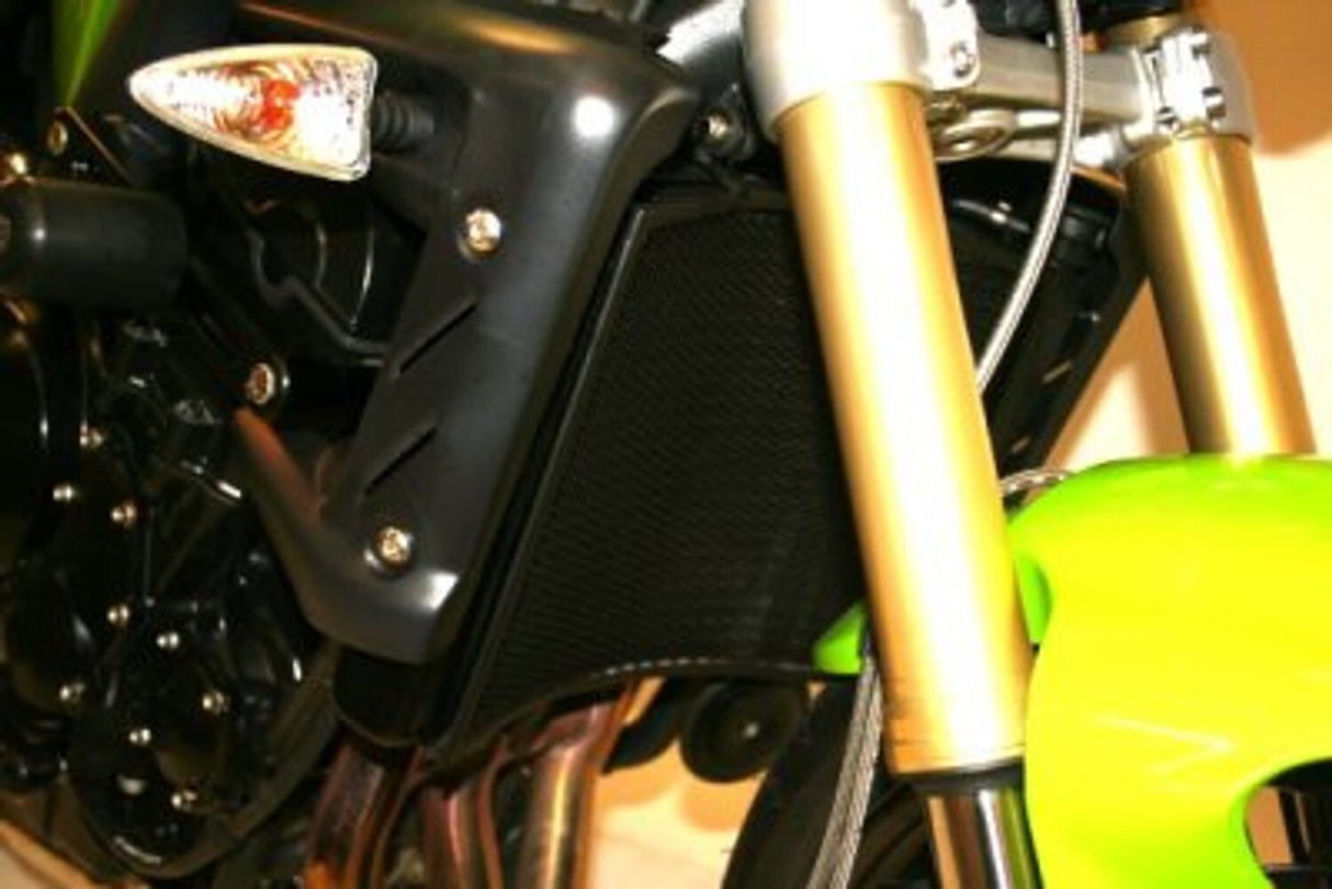 R&G Racing Radiator Guard Black for Triumph Street Triple 675 07-10/Street Triple 675 R 08-12