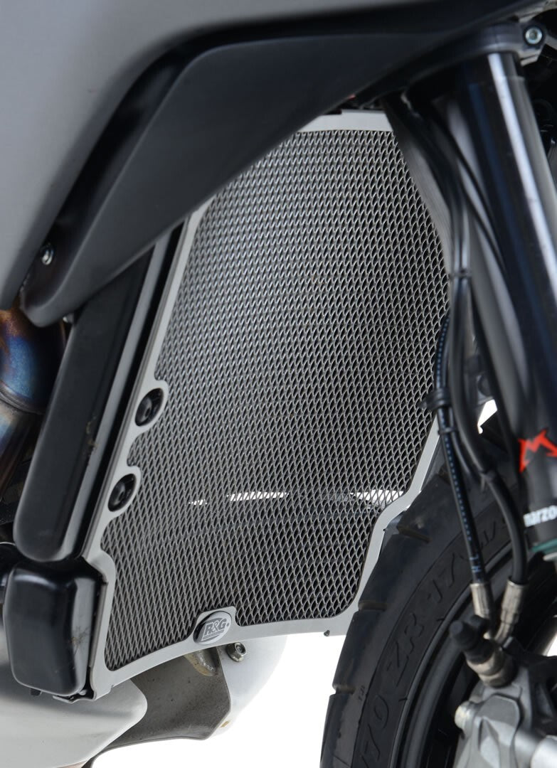 R&G Racing Radiator Guard Black for MV Agusta Rivale 800 14-18/Stradale 800 15-18/Turismo Veloce 800 15-18