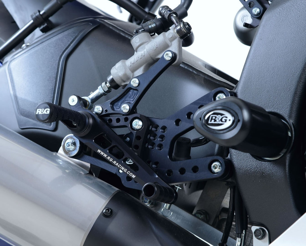 R&G Racing Adjustable Rearsets Black for Yamaha YZF-R6 06-16