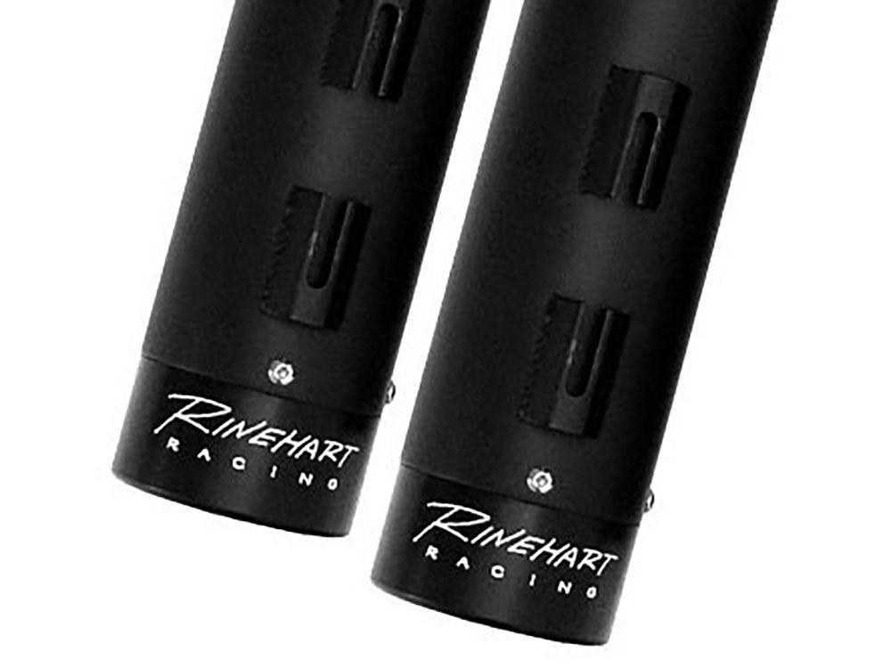 Rinehart Racing RIN-500-0103 4" Slip-On Mufflers Black w/Black End Caps for Touring 95-16/Trike 17-20