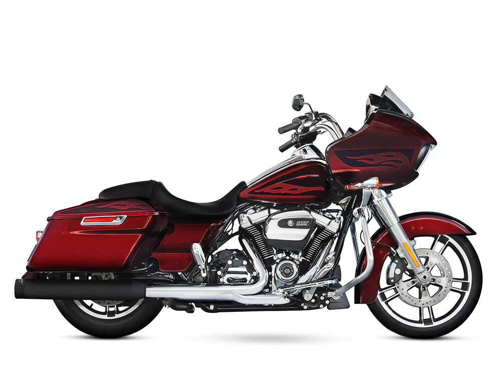Rinehart Racing RIN-500-0107 4" Slip-On Mufflers Black w/Black End Caps for Touring 17-Up