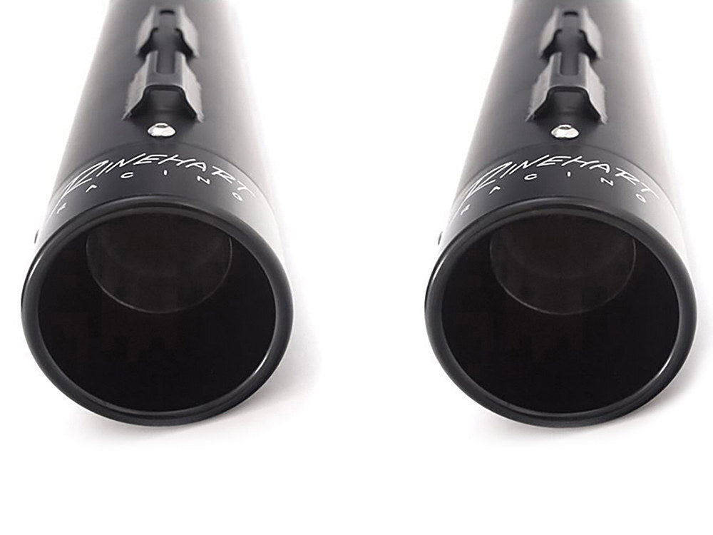Rinehart Racing RIN-500-0107 4" Slip-On Mufflers Black w/Black End Caps for Touring 17-Up